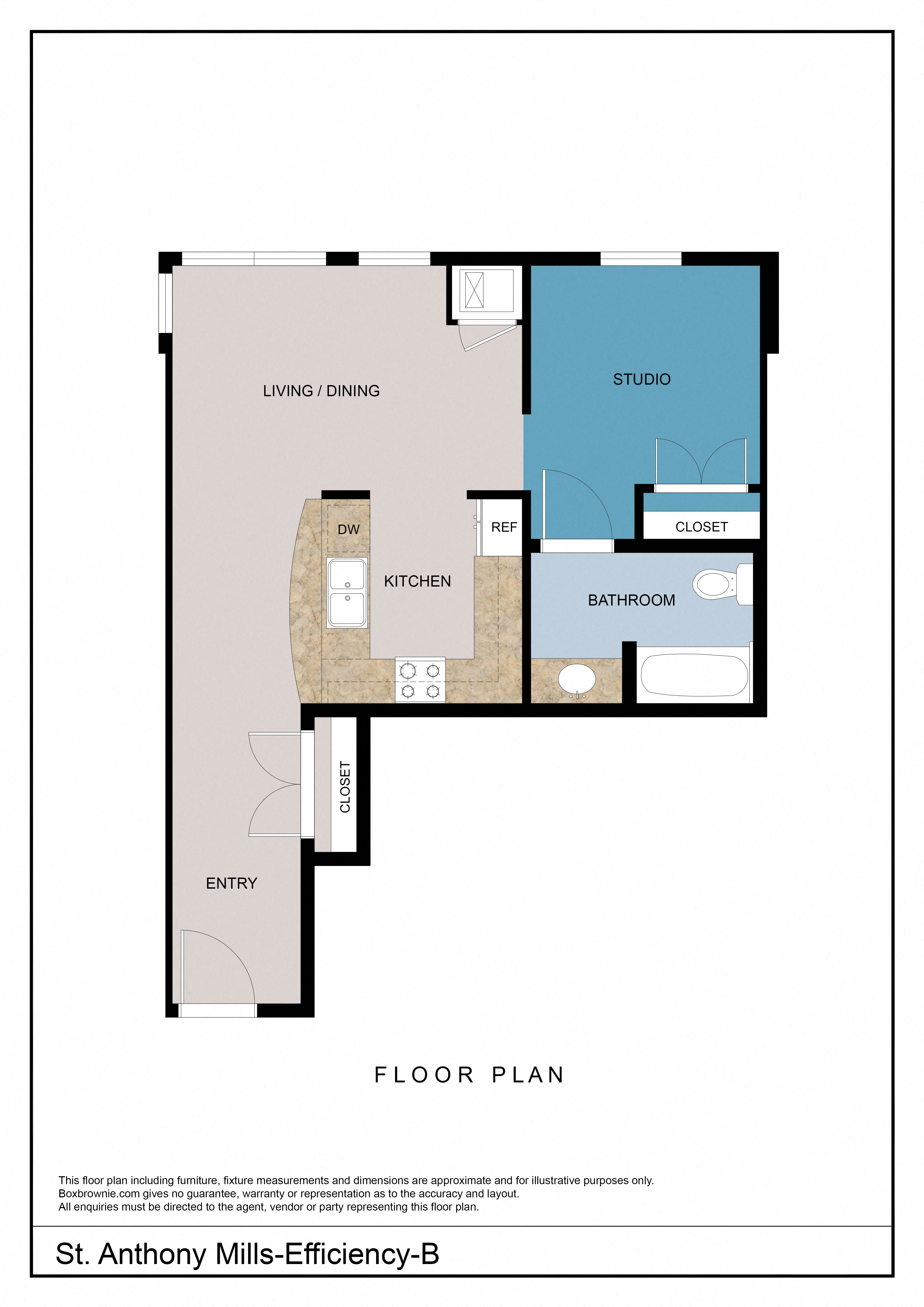 Floor Plans of St Anthony Mills Apartments in Minneapolis, MN